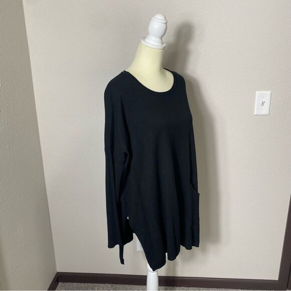 Altar'd State Black Knit Scoop Neck Sweater/Tunic Women's Size M/L - Picture 8 of 15